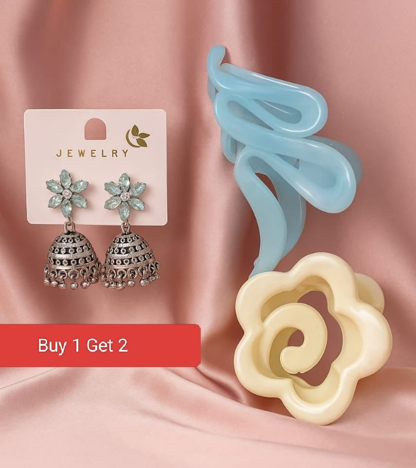 1 Earrings + 2 Clutchers