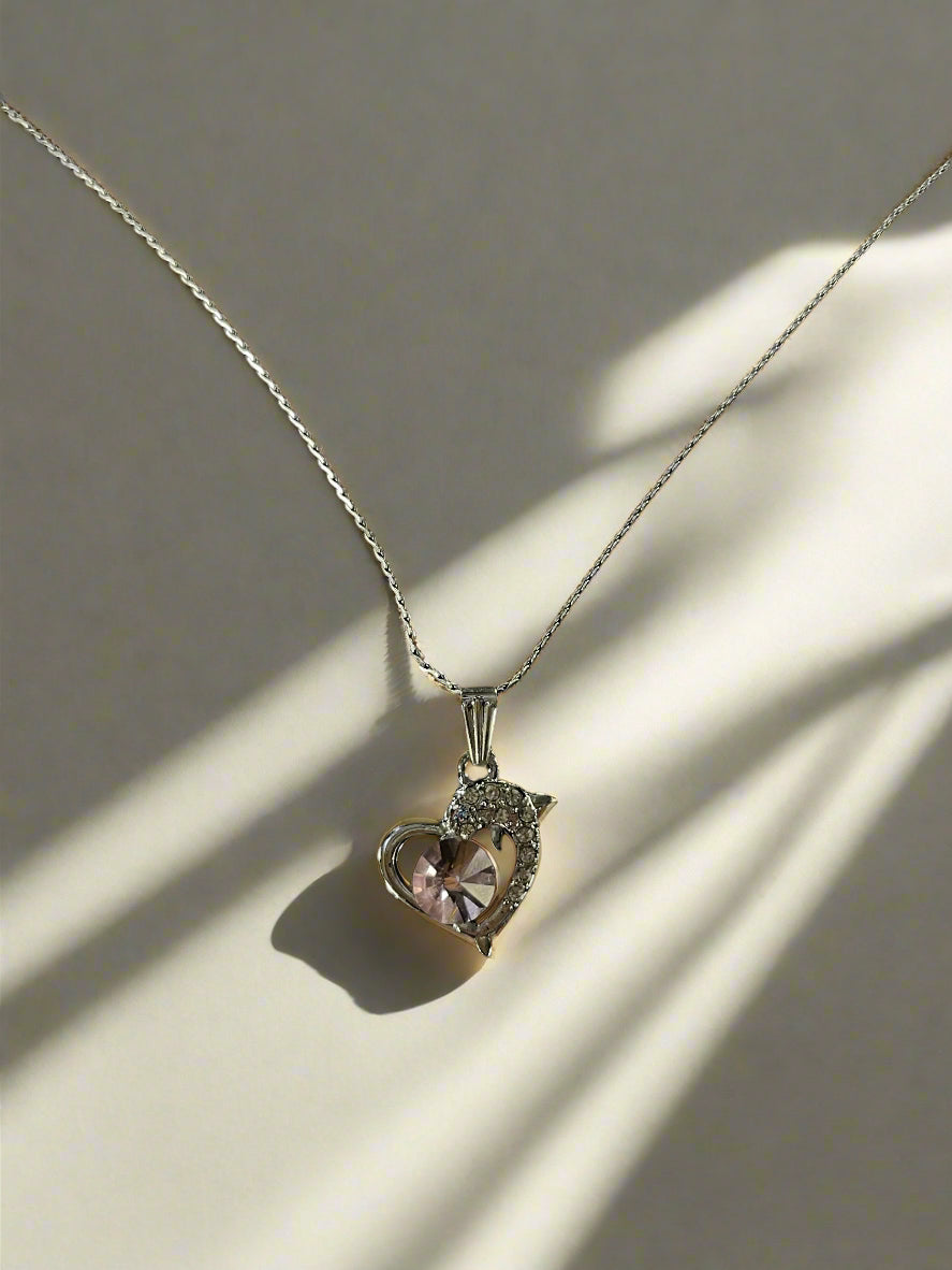 Pink Glow Heart shape Pendant