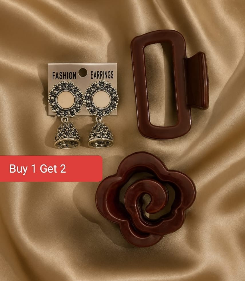 1 Earrings + 2 Clutchers