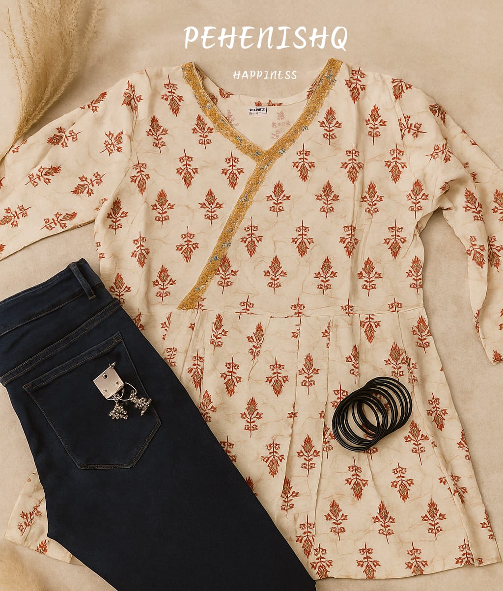 Indie Vibes Printed Short Kurti