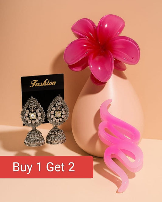 1 Earrings + 2 Clutchers