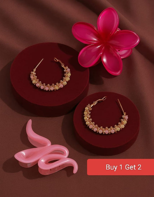 1 Earrings + 2 Clutchers