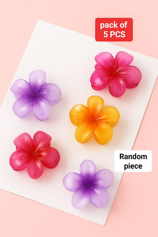 Flower Design Hair Clutcher – Pack of 5