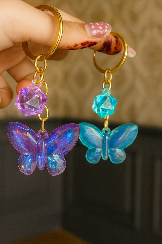 Elegant Butterfly Keychains (Pack of 2)