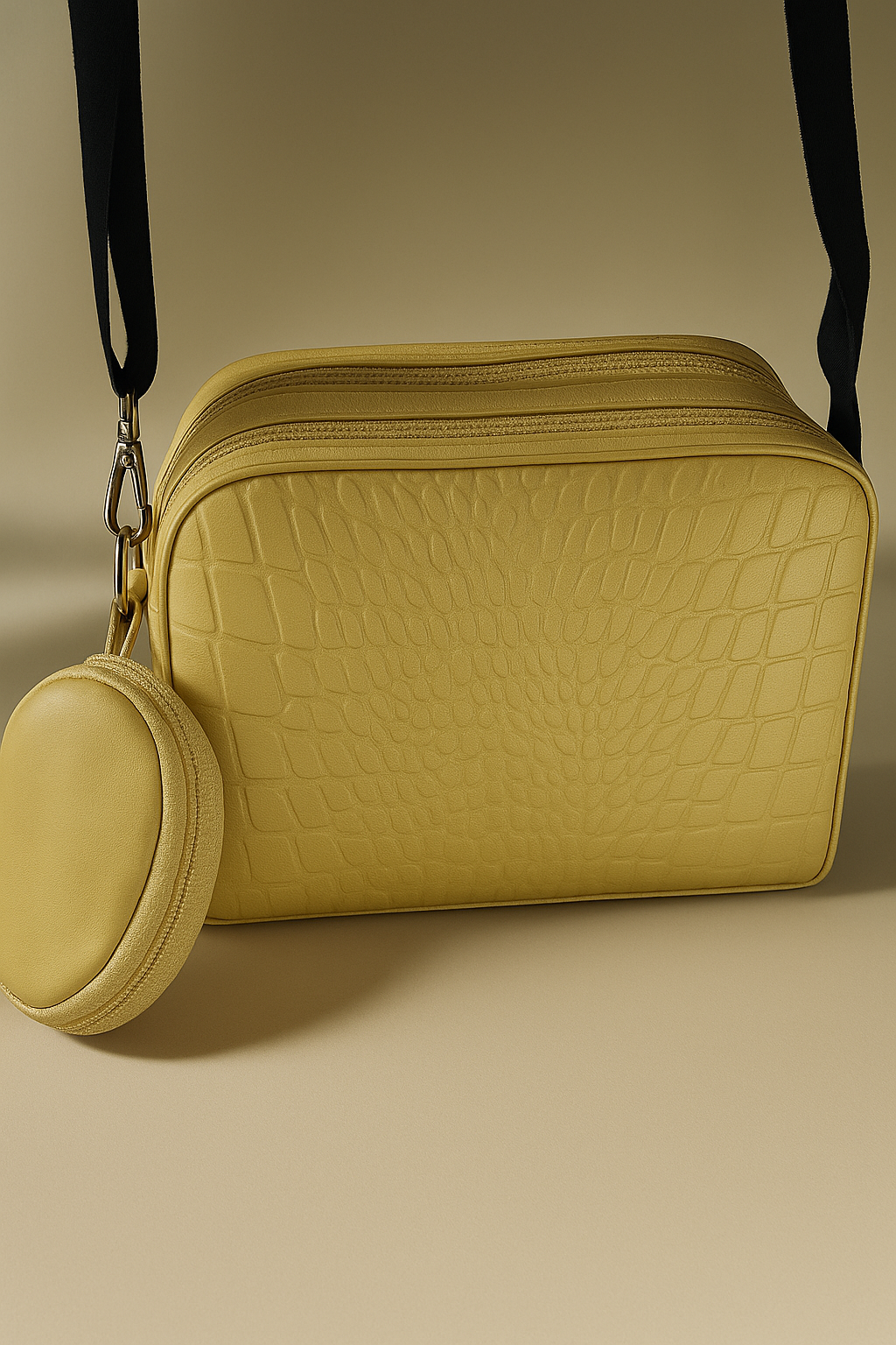 Urban Chic Textured Sling Bag+Mini Pouch