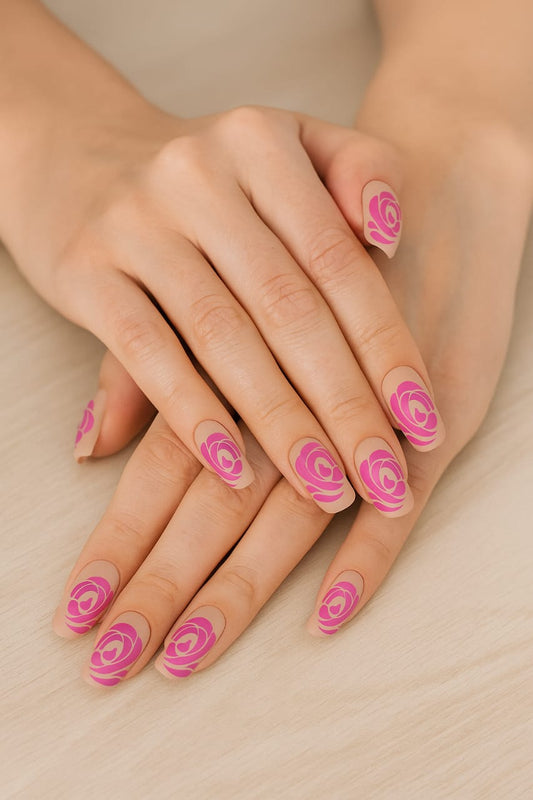 Rose Berry Nails