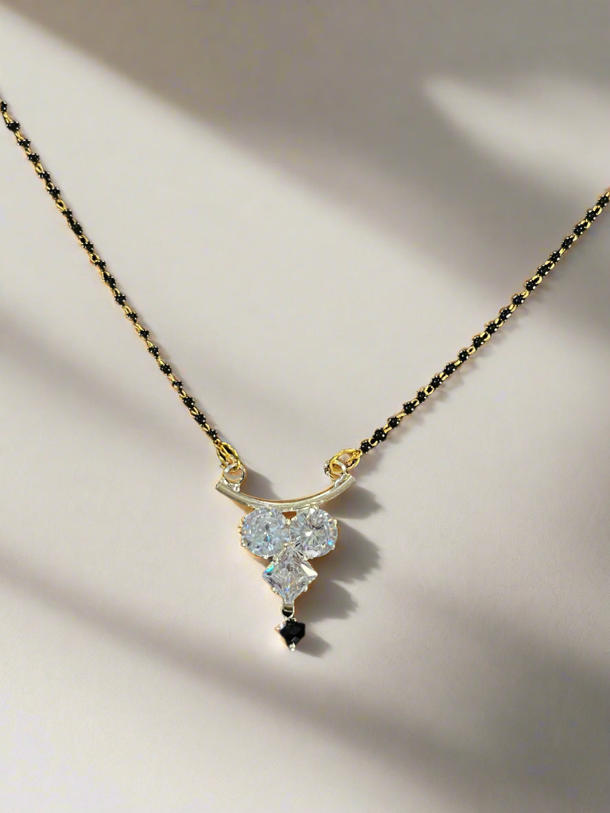 Triple Stone Drop Mangalsutra