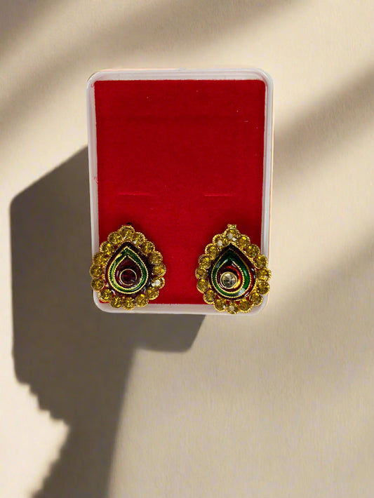 Royal Peacock drop earrings
