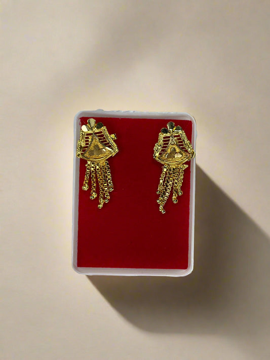 Classic golden fringe earrings