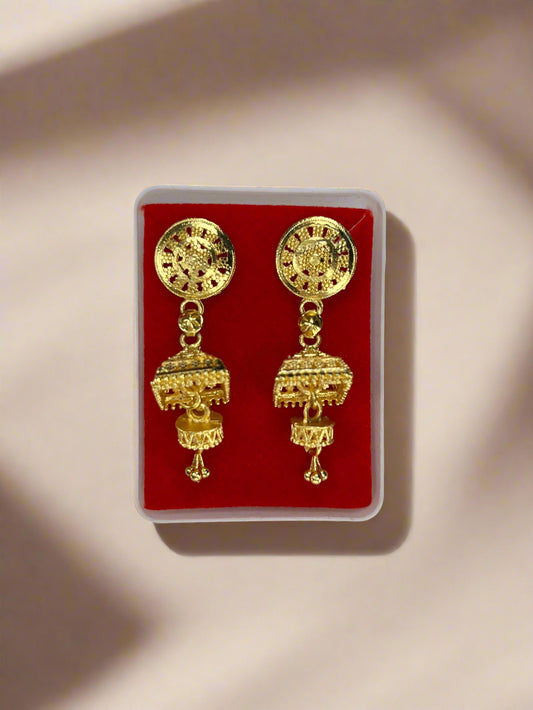 Traditional dome jhumka earrings