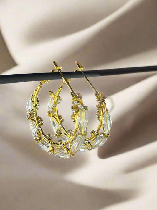 Yellowish Crown Earrings