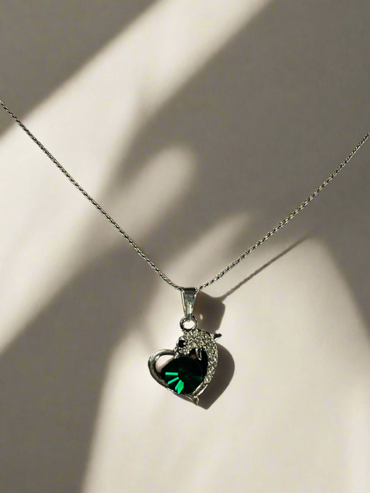 Green Heart Stone Pendant