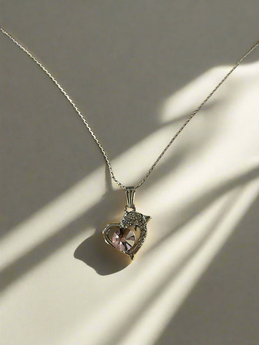 Pink Glow Heart shape Pendant