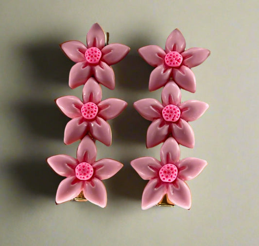Pink Flower Hair clip