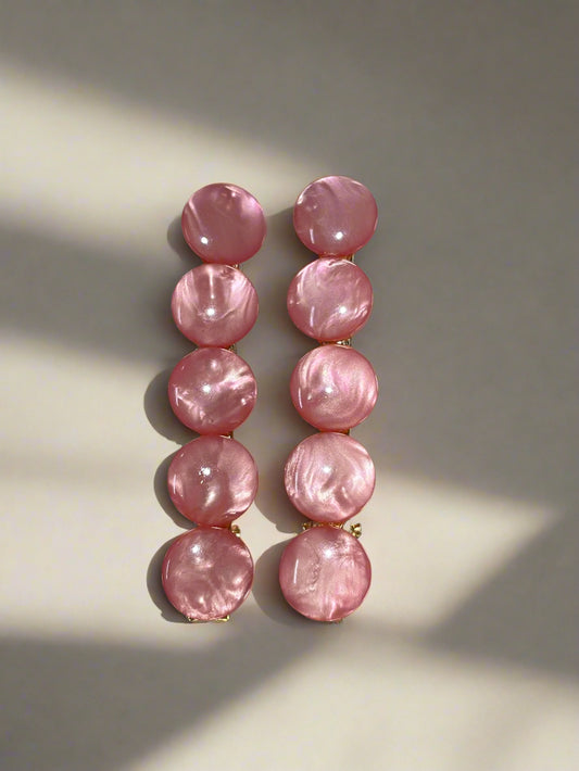Round beads hair clips