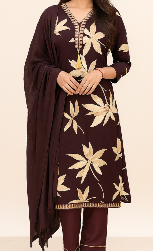 Vine Shade With Golden Floral Print (SET)