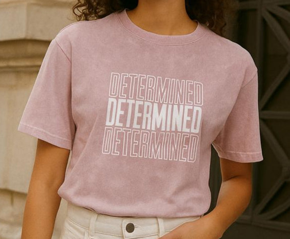 Pink Round Neck Graphic T shirt