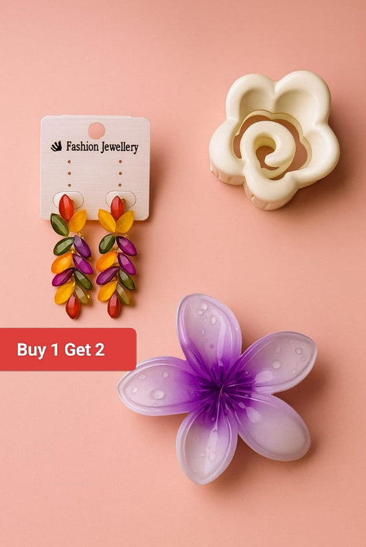 1 Earrings + 2 Clutchers